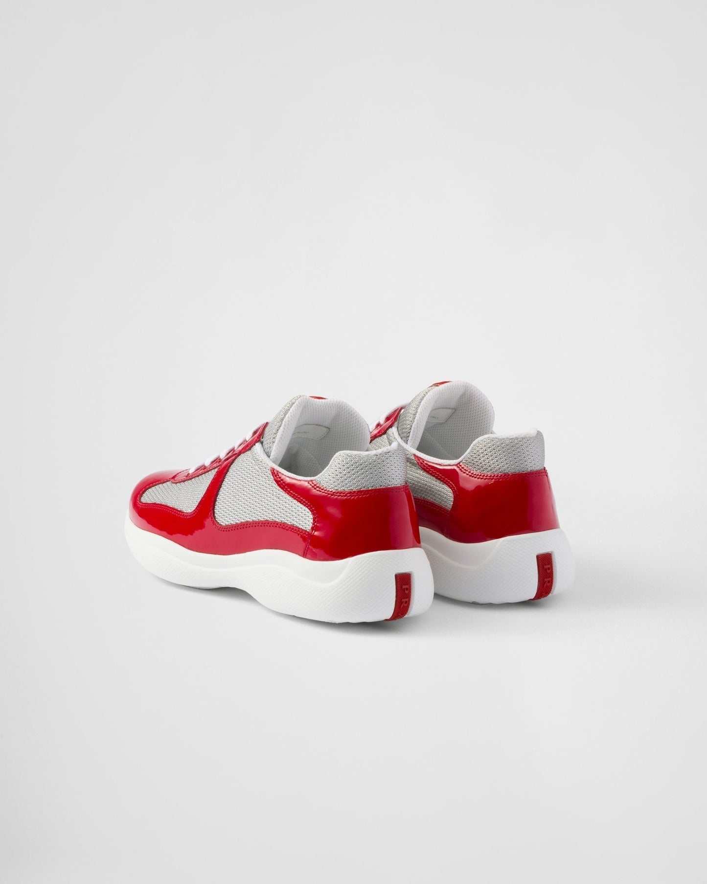 Baskets Prada America’s Cup en tissu Bike rouge