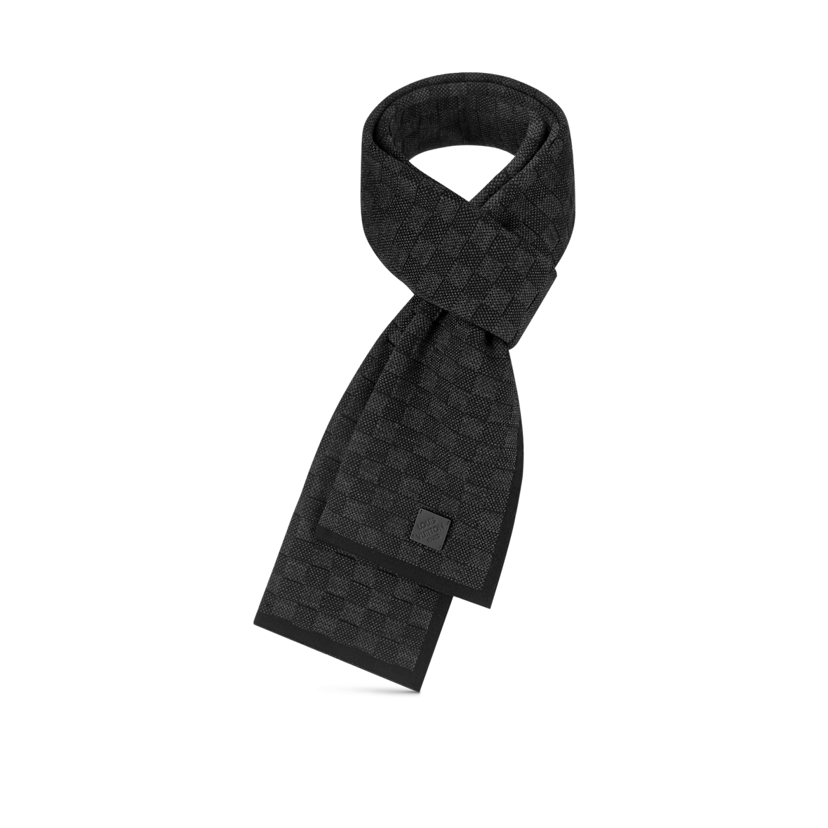 Bonnet et Écharpe Néo Petit Damier Noir