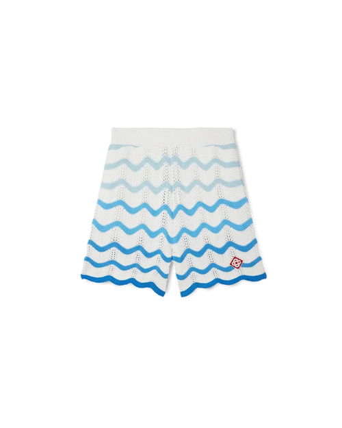 Wavy Gradient Crochet Shorts