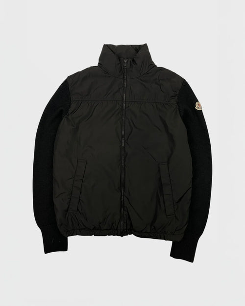 Moncler doudoune bi-matière cardigan