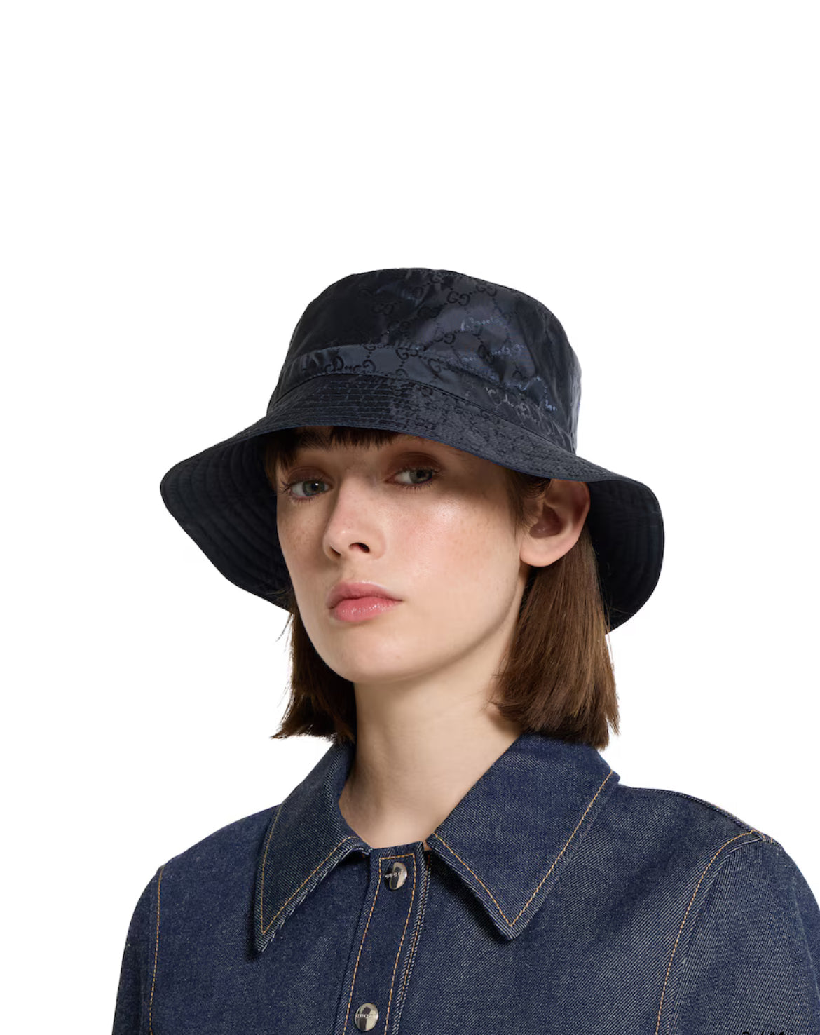 Chapeau bob réversible en nylon GG