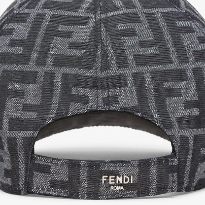 Casquette de baseball en tissu jacquard FF bleu