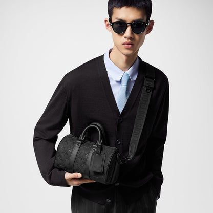 Sac Keepall Bandoulière 25 Noir Cuir