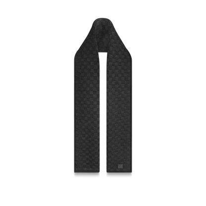 Bonnet et Écharpe Néo Petit Damier Noir