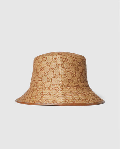 Chapeau seau en paille GG