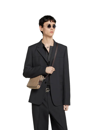 Sac à bandoulière en toile GG petit format