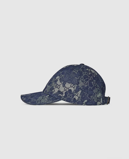 Casquette en denim GG avec détail bande Web