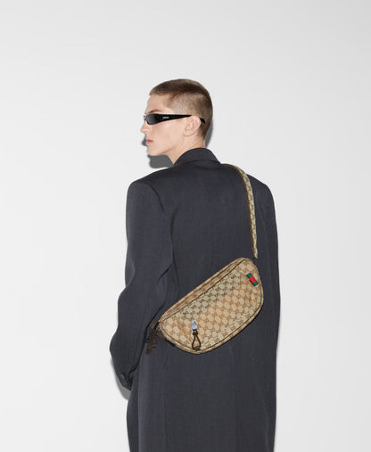 Sac à bandoulière en toile GG grand format