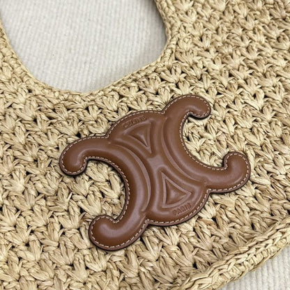Céline - HOBO BAG IN Raffia and Calfskin