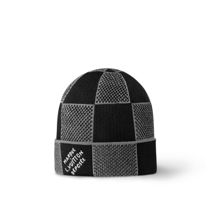 Bonnet et Écharpe Damier Heritage Noir