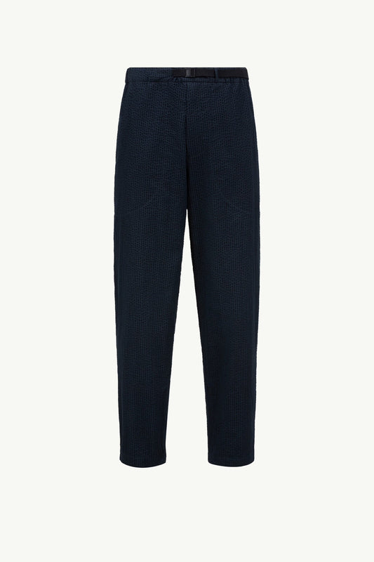 PANTALON CEINTURÉ EN SEERSUCKER
