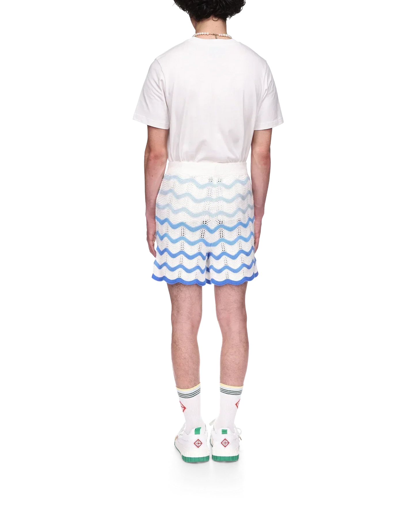 Wavy Gradient Crochet Shorts