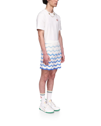 Wavy Gradient Crochet Shorts