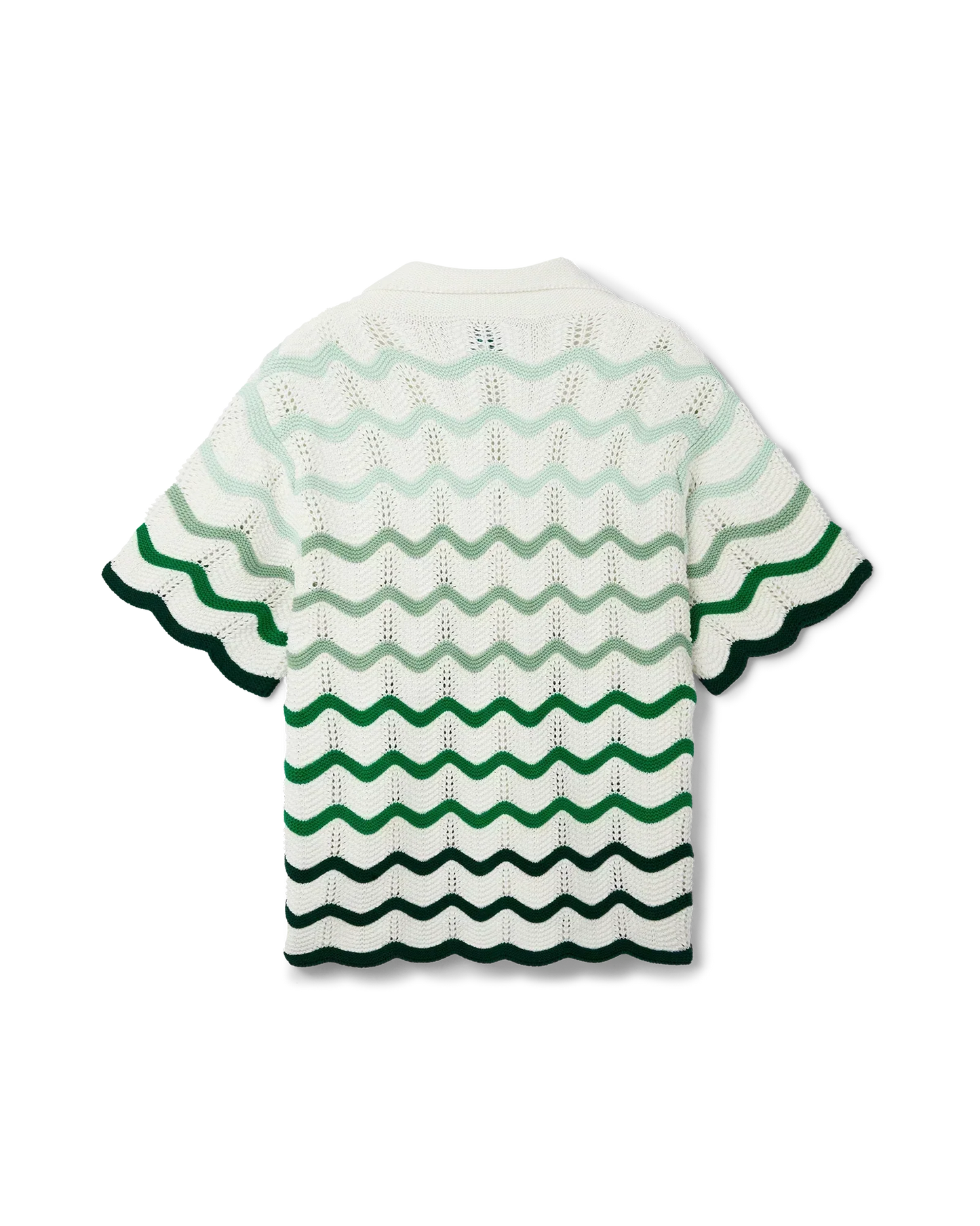 Wavy Gradient Crochet Shirt