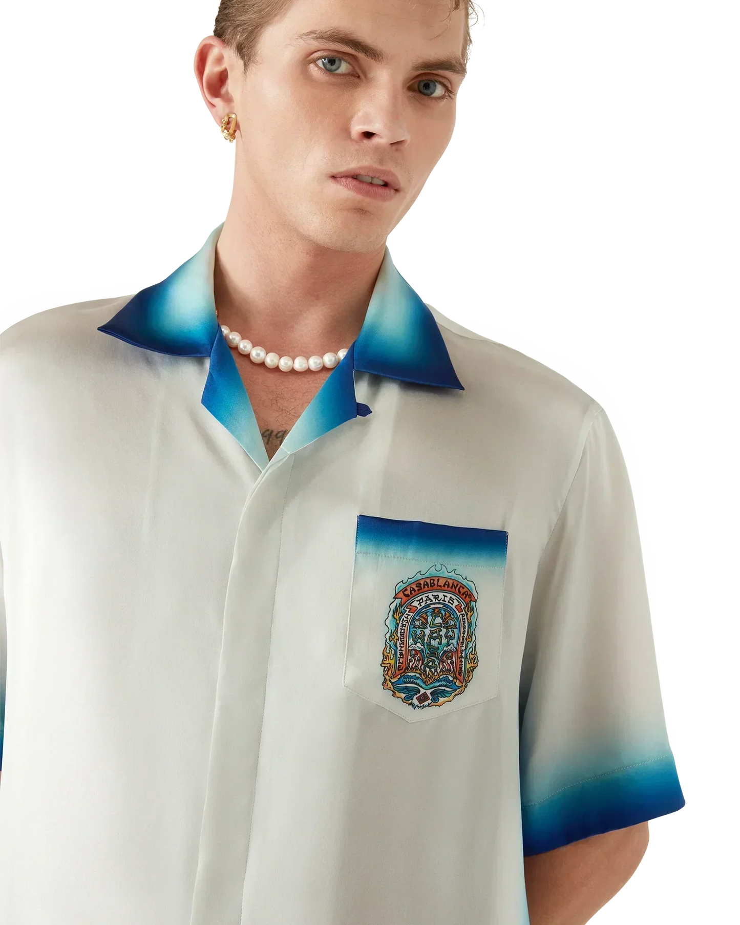 Casa Way Skate Short Sleeve Silk Shirt