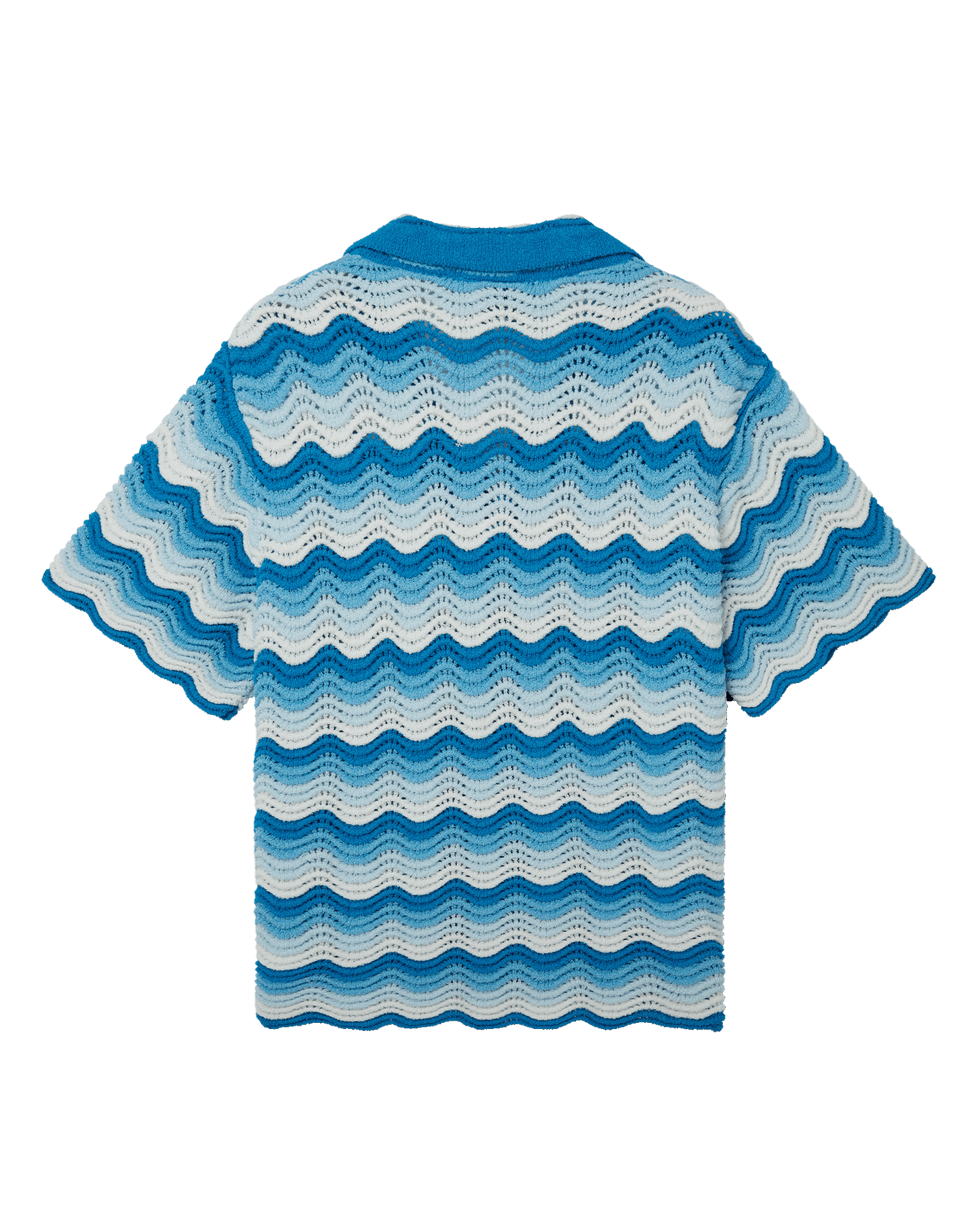 Wavy Gradient Crochet Shirt