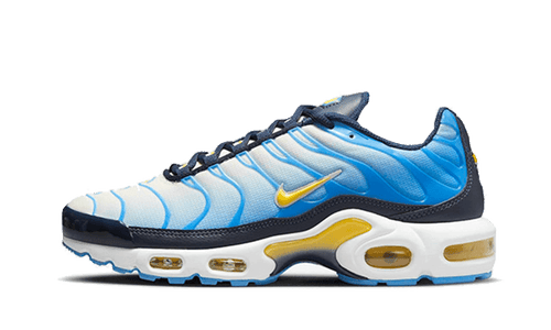 Nike® Air Max Plus University Blue Topaz Gold