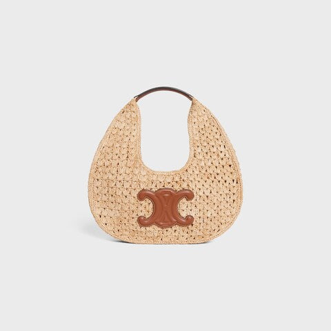 Céline - HOBO BAG IN Raffia and Calfskin